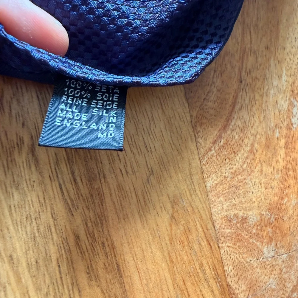 Drake’s Navy Knit Tie - Deep Blue Textured Silk